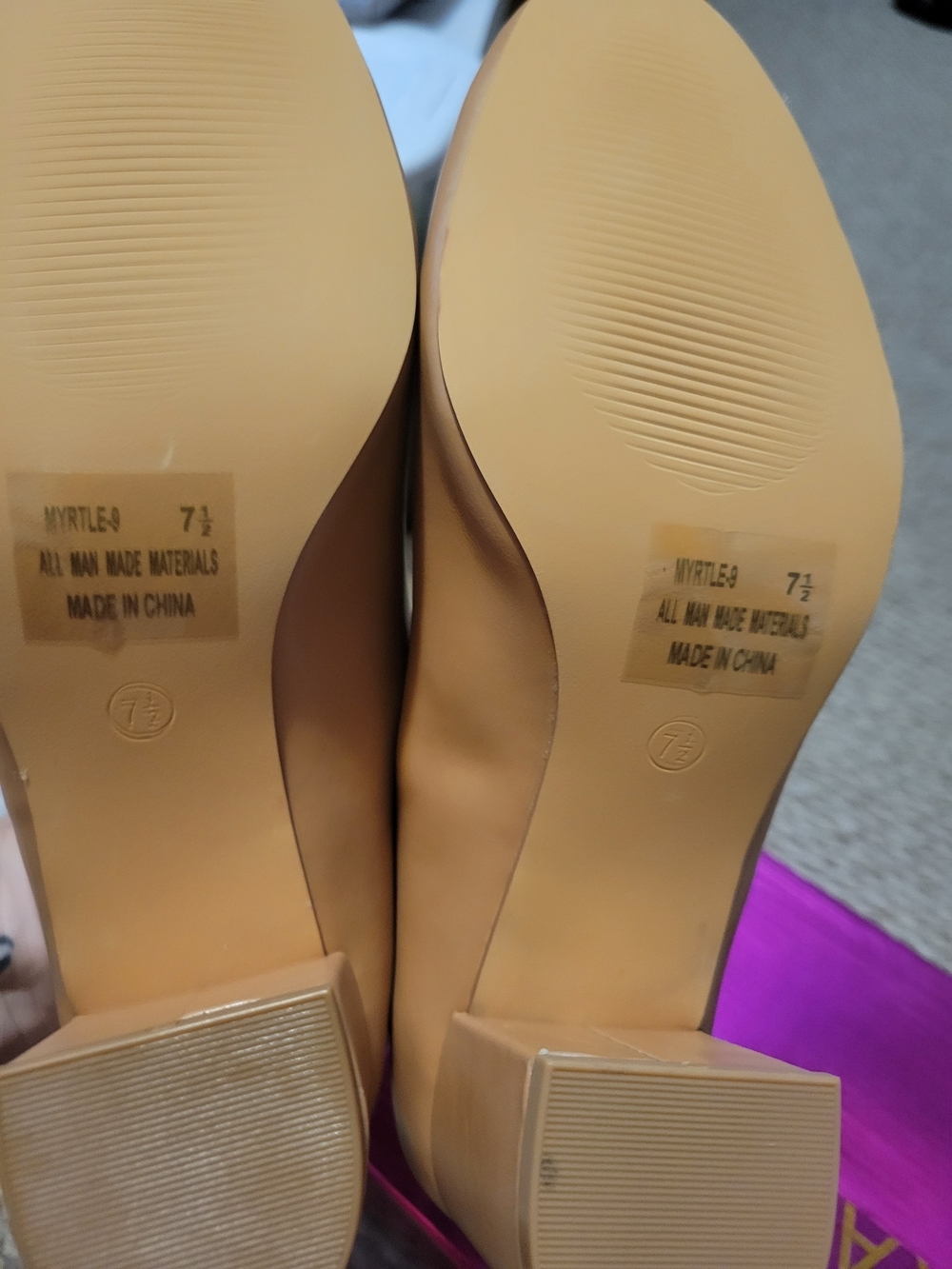 KAYLEEN By Los Angeles Nude Tan Mary Jane Heels - Picture 5 of 6